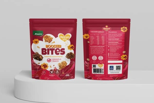 Booster Bites - Шоколад Granola Snack 100гр